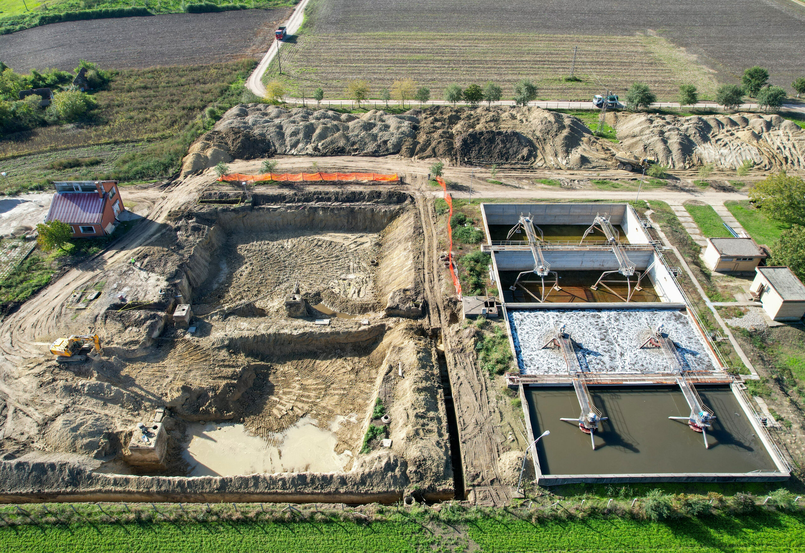 Construction of the wastewater treatment plant in Bečej